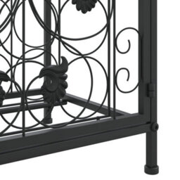 Berkfield Wine Rack For 41 Bottles Black 45X36X120 Cm Wrought Iron - thumbnail 6