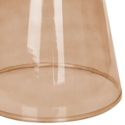 Wyld And Coco Luxeliving Transparent Golden-Brown Glass Side Table 37 X 37 X 43 Cm Oval Designer Shape - thumbnail 5