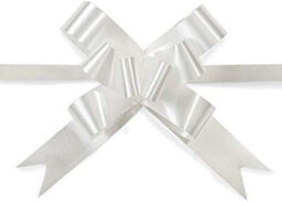 Shatchi 20Pcs White 30mm/3Cm Large Ribbon Pull Bows For Gift Wrapping, Hampers, Florist Bouquets, Wedding Cars And Party Décor Pullbow - thumbnail 2