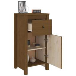 Berkfield Rustic Sideboard Honey Brown 40X35X80 Cm Solid Wood Pine - thumbnail 4
