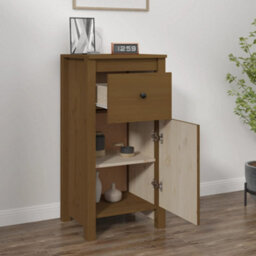 Berkfield Rustic Sideboard Honey Brown 40X35X80 Cm Solid Wood Pine - thumbnail 3
