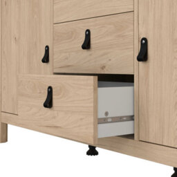 Wyld Haus Wildberry Sideboard In Natural Oak Finish, 2 Doors 3 Drawers - thumbnail 8