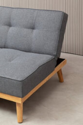 Orsina 3 Seat Grey Sofa Bed, Comfy Padded Velvet Seat, Built To Last Bedroom Sofa, Easy To Clean Lounge Sofa - thumbnail 6