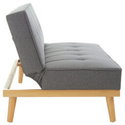 Orsina 3 Seat Grey Sofa Bed, Comfy Padded Velvet Seat, Built To Last Bedroom Sofa, Easy To Clean Lounge Sofa - thumbnail 3