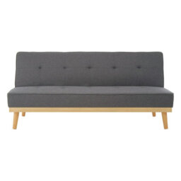 Orsina 3 Seat Grey Sofa Bed, Comfy Padded Velvet Seat, Built To Last Bedroom Sofa, Easy To Clean Lounge Sofa - thumbnail 1