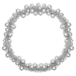 Vidaxl Christmas Ball Garland Silver 186 Cm Polystyrene - thumbnail 5