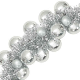 Vidaxl Christmas Ball Garland Silver 186 Cm Polystyrene - thumbnail 6
