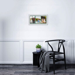 AK Frames 16X8 White Classic Multi Photo Frame With Emerald Mount - Holds 3 Apertures (3X) 7X5 Photos - thumbnail 3