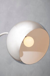 Orsina Chrome Arched Floor Lamp, White Marble Base Standing Light, Adjustable Dome Shade Floor Lamp For Living Room - thumbnail 3