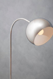 Orsina Chrome Arched Floor Lamp, White Marble Base Standing Light, Adjustable Dome Shade Floor Lamp For Living Room - thumbnail 4