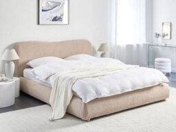 Beliani Ottoman Bed Boucle Blagnac 180 X 200 Cm (Eu Super King) Beige - thumbnail 2
