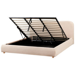 Beliani Ottoman Bed Boucle Blagnac 180 X 200 Cm (Eu Super King) Beige - thumbnail 5