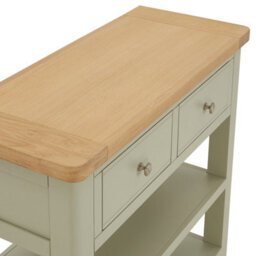 The Furniture Market Marbury Sage Green Painted 2 Drawer Hall Console Table - thumbnail 5