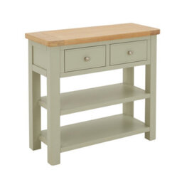 The Furniture Market Marbury Sage Green Painted 2 Drawer Hall Console Table - thumbnail 4