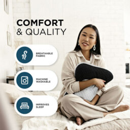 DMD Collective Cervical Memory Foam Neck Pillow For Side Sleepers, Orthopaedic Pillows For Back And Stomach Sleepers - thumbnail 7