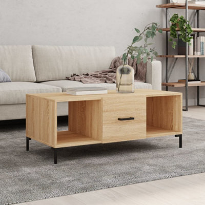 Berkfield Coffee Table Sonoma Oak 102X50X40 Cm Engineered Wood - image 1