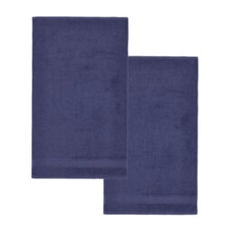 Catherine Lansfield Bathroom Anti Bacterial 500 Gsm Soft & Absorbent Cotton Bath Sheet Pair Navy Blue - thumbnail 5