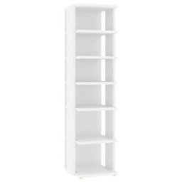 Berkfield Elegant Shoe Cabinets 2 Pcs White 27.5X27X102 Cm Engineered Wood - thumbnail 4