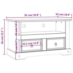 Vidaxl Tv Cabinet Mexican Pine Corona Range 91X43X56 Cm - thumbnail 3