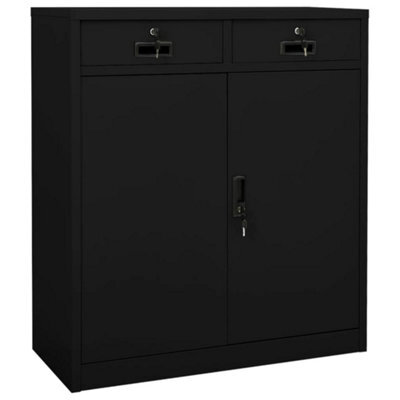 Vidaxl Office Cabinet Black 90X40X102 Cm Steel - image 1