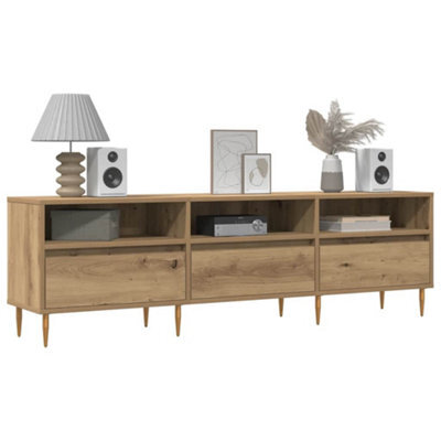 Berkfield Sturdy Tv Cabinet Artisan Oak 150X30X44.5 Cm Engineered Wood - image 1