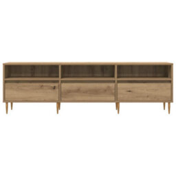 Berkfield Sturdy Tv Cabinet Artisan Oak 150X30X44.5 Cm Engineered Wood - thumbnail 4