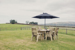 Churnet Valley Garden Furniture Ltd Ergo Table And Chair Set - Sits 6 Wooden Garden Dining Furniture With 6 Chairs - L250 X W290 X H105 Cm - Minimal Assembly Required - thumbnail 4