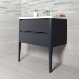 Plum&clay Sutton Blue Grey Floor Standing Bathroom Vanity Unit With Integrated Resin Basin (W)790mm (H)830mm - thumbnail 3