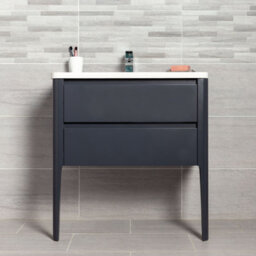 Plum&clay Sutton Blue Grey Floor Standing Bathroom Vanity Unit With Integrated Resin Basin (W)790mm (H)830mm - thumbnail 2