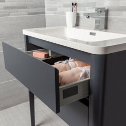 Plum&clay Sutton Blue Grey Floor Standing Bathroom Vanity Unit With Integrated Resin Basin (W)790mm (H)830mm - thumbnail 5