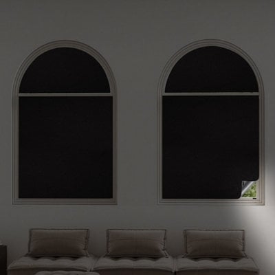 Marlow 2Pc Blackout Blinds Stick On 100% Blockout Curtain Window Shades Film - image 1