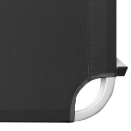 Berkfield Sun Lounger Aluminium And Textilene Black - thumbnail 6