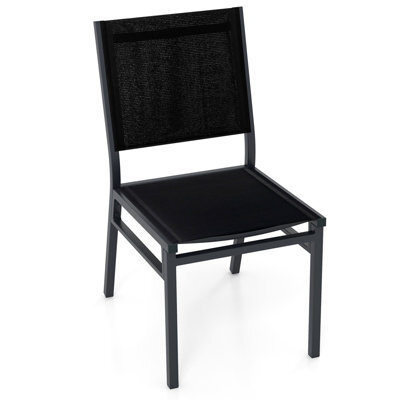 Costway Outdoor Dining Chairs Patio Armless Chair Lightweight Metal Chair - image 1