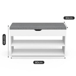 Shoe Storage Bench Padded Seat Organiser - thumbnail 2