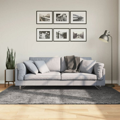 Walplus Rug Huarte Short Pile Soft And Washable Anthracite 140X200 Cm - image 1