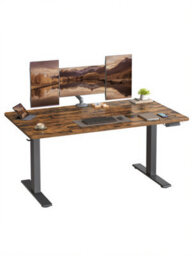 Vasagle 140 X 80 Cm Height Adjustable Desk, Electric Standing Desk With Usb C Port, Sedentary Reminder, Rustic Brown - thumbnail 3