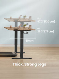 Vasagle 140 X 80 Cm Height Adjustable Desk, Electric Standing Desk With Usb C Port, Sedentary Reminder, Rustic Brown - thumbnail 6