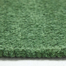 Homescapes Dark Olive 100% Cotton Plain Chenille Rug With Natural Trim, 110 X 170 Cm - thumbnail 4
