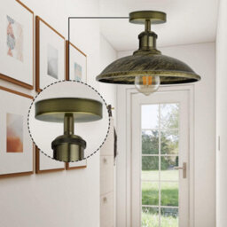 Green Brass Ceiling Rose Light Fitting 120mm Metal Round Cover Plate With Accessories For Pendant Lights Chandeliers And Wall Lamp - thumbnail 4