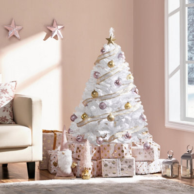 Yaheetech 4Ft Spruce Artificial Christmas Tree With Foldable Stand White - image 1