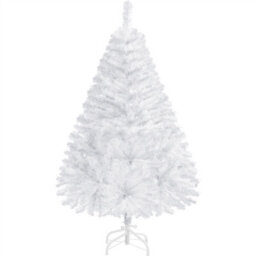 Yaheetech 4Ft Spruce Artificial Christmas Tree With Foldable Stand White - thumbnail 2