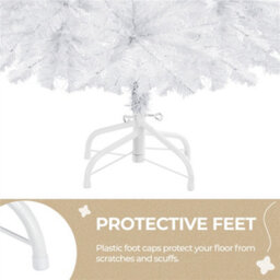 Yaheetech 4Ft Spruce Artificial Christmas Tree With Foldable Stand White - thumbnail 5