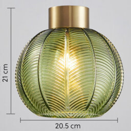 Harper Living Green Glass Easy Fit Pendant Shade, 21Cm Diameter - thumbnail 5
