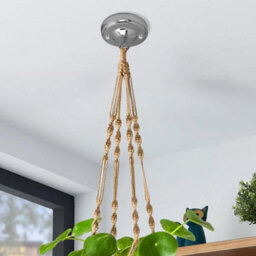 Modern Chrome Ceiling Rose 105mm With Hook Heavy Duty Decorative Light Pendant Cover Canopy For Ceiling Lights Lamps Chandeliers - thumbnail 4