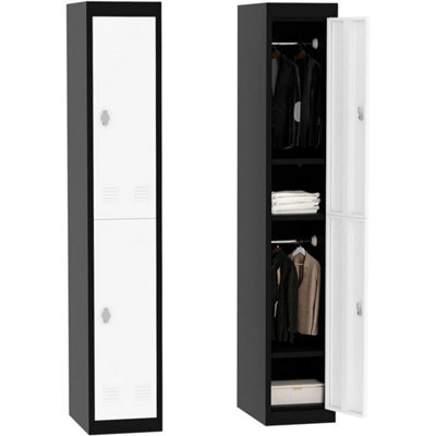 "Metal Locker Storage Cabinet Cupboard 71"" Tall Lockable Metal Locker With 2 Door" - image 1