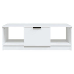 Berkfield Stylish Coffee Table White 102X50X36 Cm Engineered Wood - thumbnail 3