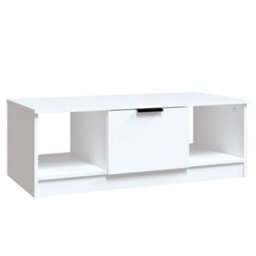 Berkfield Stylish Coffee Table White 102X50X36 Cm Engineered Wood - thumbnail 1