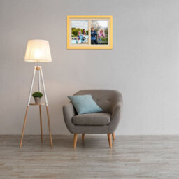 AK Frames 20X14 Mustard Yellow Modern Multi Photo Frame With Ivory Mount - Holds 2 Apertures (2X) A4 Photos - thumbnail 3