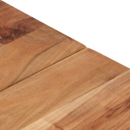 Berkfield Coffee Table Silver Stainless Steel And Solid Acacia Wood - thumbnail 8