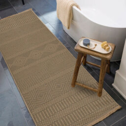 Livabliss Mystery-Washable Tan Beige Modern Living Dining Jute Rug 79 X 220 Cm Easy Care, Non Shedding - thumbnail 2